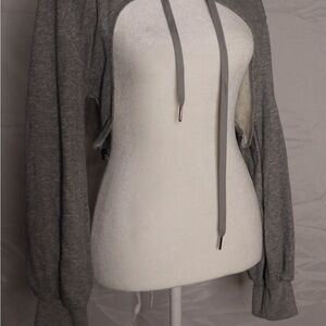 Fashion Nova Gray and White Crop Top